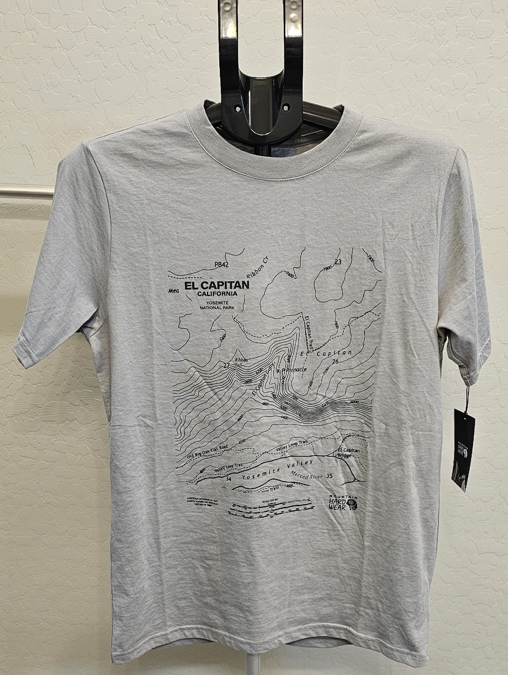 Mountain Hardwear Light Gray El Capitan Topo Graphic T-Shirt
